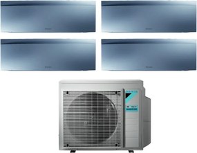 Climatizzatore Condizionatore Daikin Bluevolution Quadri Split Inverter serie EMURA SILVER III 7+9+12+18 con 4MXM80N R-32 Wi-Fi Integrato