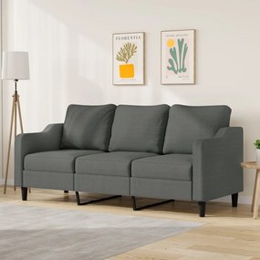 Divano A 3 Posti Grigio Chiaro 180 Cm İn Tessuto /