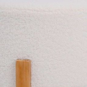 Puff Tessuto Sintetico Beige Legno 46 x 46 x 46 cm