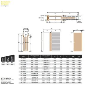 Controtelaio 80 x 210 x 10 cm Ermetika Evolution singolo cartongesso per porta a scomparsa (CONTATTARE PER DISPONIBILITA')