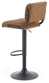 Sgabello 109x46 cm nero/marrone