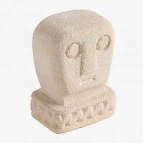 Statua in pietra arenaria Salman Beige Crema - Sklum