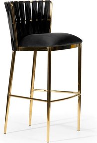 Sgabello da bar Hordia 70 nero/oro – 53x53x100 cm