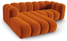 Divano angolare arancione ad angolo sinistro Lupine - Micadoni Home