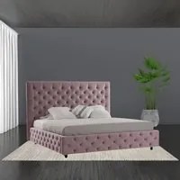 Letto matrimoniale contenitore Sondrio colore rosa