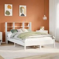 Letto Libreria senza Materasso Bianco 120x200 cm Legno di Pino 3322874