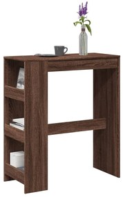 Tavolo Bar Con Rastrelliera Marrone 90x40x103,5 Cm Multistrato /