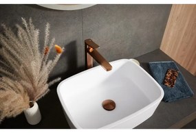 KFA Armatura 4522-815-34 - miscelatore per lavabo + piletta di scarico MALAGA 15,9 cm oro rosa