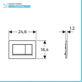 Geberit placca di comando Sigma 30 doppio tasto cromata/satinata