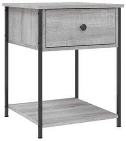 Comodini 2 pz grigio sonoma 44x45x58 cm in legno multistrato