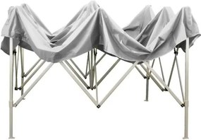Gazebo richiudibile pieghevole 3 X 4,5 Bianco ricoperto in PVC impermeabile