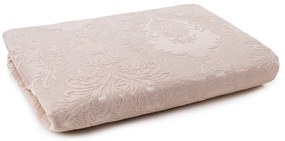 Set con copriletto e federa beige in tessuto damascato 240x260 cm Beste – Mijolnir