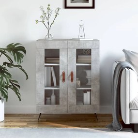 Credenza grigio cemento 69,5x34x90 cm in legno multistrato