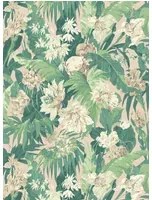 GP & J Baker Carta da parati Tropical Floral - Blush/ Green