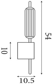 Searchlight 76210CL - Applique dimmerabile da parete a LED CATTAIL LED/6W/230V