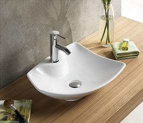 Lavabo bagno da appoggio moderno modello Litos-149 - KAMALU