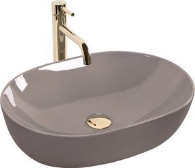 Lavabo da appoggio Rea Lisa Beige Shiny
