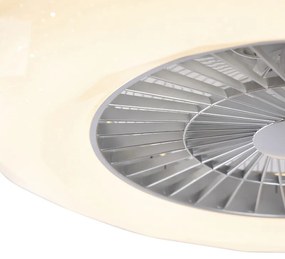 Ventilatore da soffitto argento incl. LED con effetto stella dimmerabile - Clima