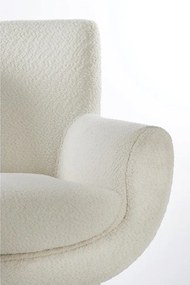 Poltrona crema in bouclé Vinstra - Light &amp; Living