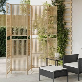 Divisorio Per Ambienti A 6 Pannelli Beige İn Polyrattan /