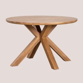 Tavolo da giardino rotondo in legno di acacia (Ø120 cm) Cinzia - Sklum
