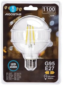 Lampadina LED G95 E27/10W/230V 6500K - Aigostar