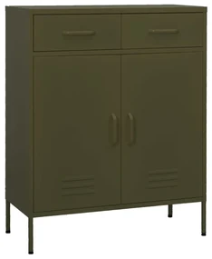 Armadietto verde oliva 80x35x101,5 cm in acciaio