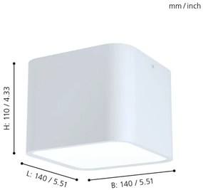 Eglo 99281 - Plafoniera GRIMASOLA 1xE27/28W/230V