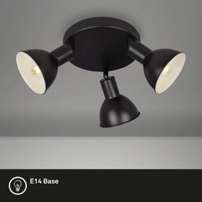 Briloner 2674-035 - Faretto RETRO 3xE14/25W/230V nero