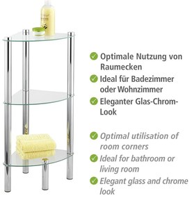 Scaffale ad angolo con 3 scomparti Angolo Yago - Wenko