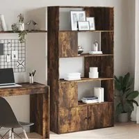 Libreria Rovere Fumo 100x36x189 cm in Legno Multistrato 3295328