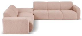 Divano angolare rosa in tessuto bouclé (angolo sinistro) Molino - Micadoni Home