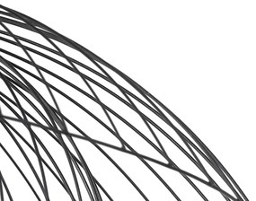 Lampada da soffitto intelligente nera 60 cm incl. Wifi G95 - Pua