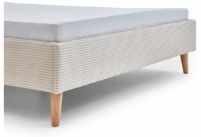 Letto matrimoniale imbottito beige rete non inclusa 140x200 cm Wicki – Meise Möbel
