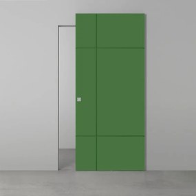 Porta scorrevole City in legno verde, L 101 x H 230 cm, con binario Invisibile Sinistra