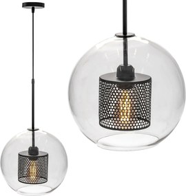 Lampada pensile di vetro nero loft APP558-1CP 25cm