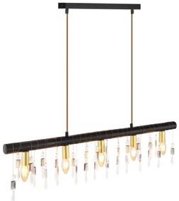 Globo 15532-5HB - Lampada a sospensione su cavo KIRA 5xE14/40W/230V nera