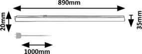 Rabalux 78009 - Lampada LED sottopensile BAREG LED/12W/230V 3000/4000K bianco