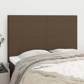 Testiere 4 Pz Marrone Scuro 72x5x78/88 Cm İn Tessuto /