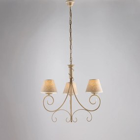 BeLight Vienna 3-light chandelier - Ivory gold