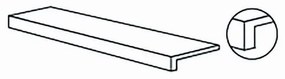 Piastrella da pavimento e rivestimento interno 32 x 120 cm Sp. 4.5 mm Heritage gradino in gres naturale smaltato grigio opaco traffico medio (pei 2/5) 0.38 mq