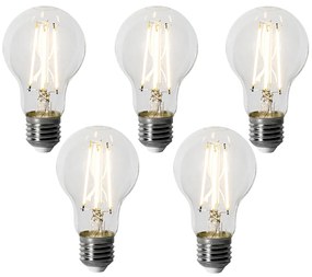 Set di 5 E27 dimbare LED lamp A60 6W 500 lm 3000K