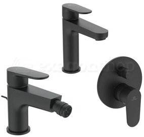 Ideal Standard Cerafine O set miscelatore per lavabo bidet e doccia con corpo ad incasso nero seta-BD131XG+BC705XG+A7193XG