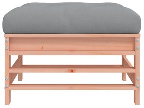 Poggiapiedi da giardino con cuscino legno massello di douglas