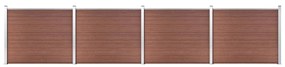 Set Pannelli Di Recinzione İn Wpc 699x146 Cm Marrone /