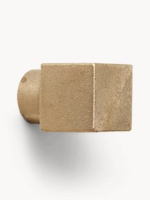 Gancio da parete in ottone con finitura anticata Square