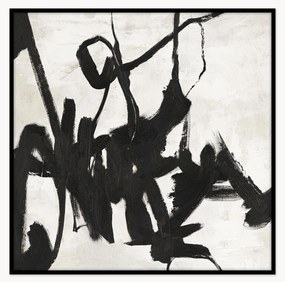 Quadro dipinto a mano con cornice in legno Playblack