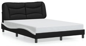 Giroletto Con Luce Led Nero E Bianco 140x200 Cm İn Similpelle /