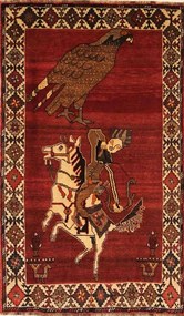 Gashghai Tappeto 170x100 Rosso (Iran) Annodato A Mano