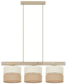 Brilagi - Lampadario a sospensione con filo FOREST 3xE27/15W/230V pino/beige/color crema